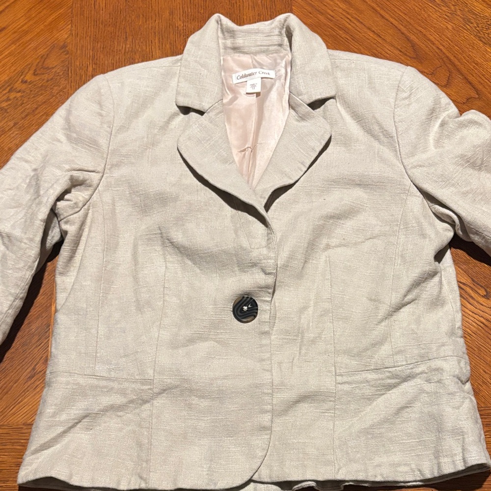 Coldwater Creek Women's Light Beige Blazer